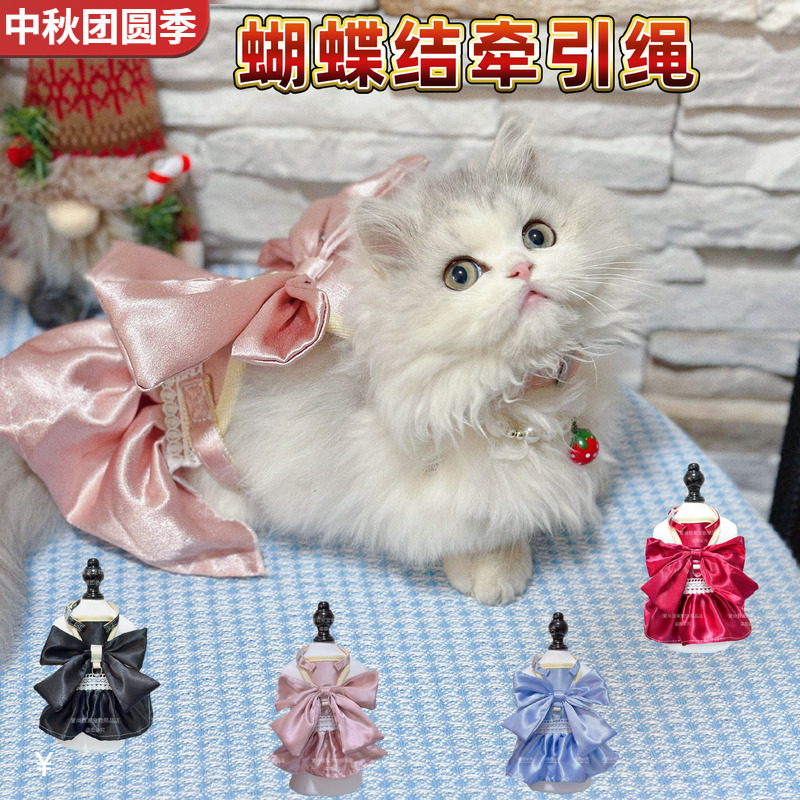 猫咪小香风衣服宠物公主裙秋冬遛