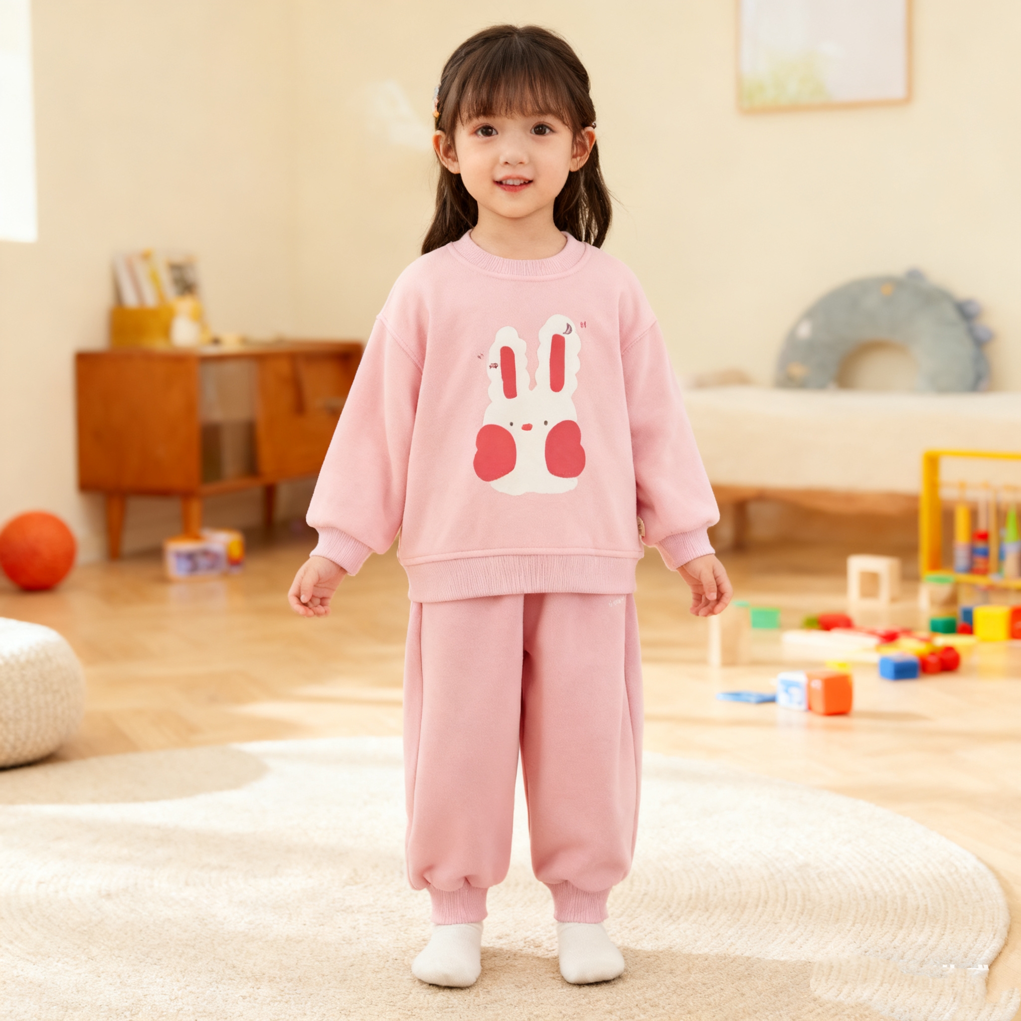 女宝宝韩系穿搭运动套装洋气时髦