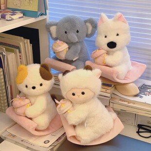 摇摇乐拍手摆动毛绒玩具音乐玩偶小羊唱歌公仔小象骑木马生日礼物