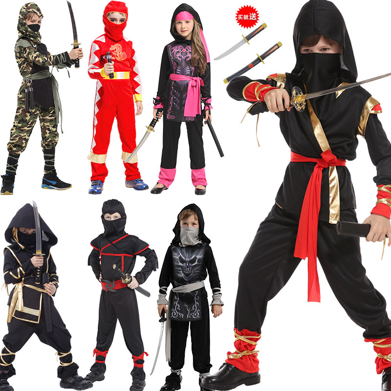 万圣节火影忍者服装演出服男童