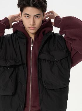 ZOOMLENS 秋冬国潮户外机能风宽松型羽绒马甲设计感男女同款外套