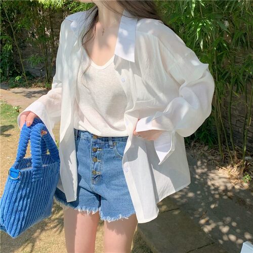 夏季薄款亚麻长袖开衫防晒衬衫