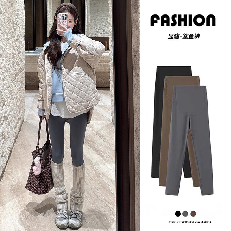 深灰色鲨鱼裤女秋冬季2025新款