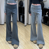 深灰色lulu微喇裤 高腰显瘦小个子休闲运动卫裤 裤 女春秋冬2026新款