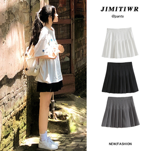 Black skirt women's summer thin pleasure skirt 2022 new small short skirt is thin and high waist A -line skirt