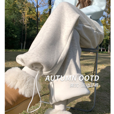 加绒运动裤女秋冬2025新款