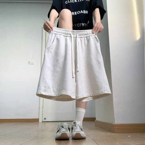 灰色运动短裤女夏季2026新款