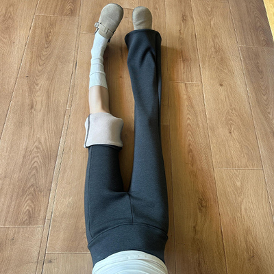 灰色lulu微喇裤女2025冬季新款