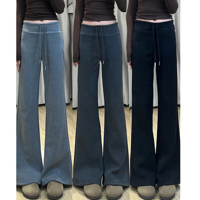 灰色lulu微喇裤女春秋2026运动裤