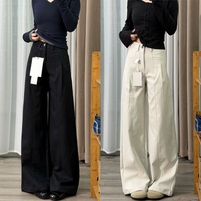 美式黑色休闲阔腿裤女秋2026新款