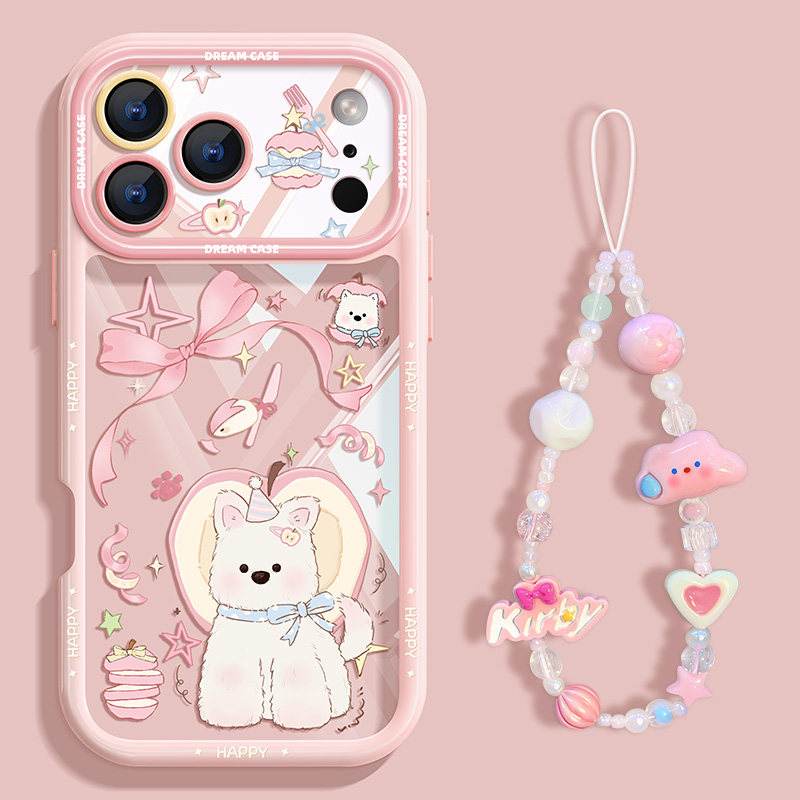 适用苹果17promax手机壳新款iphone17pro保护套可爱透明ip17全包硅胶por防摔磨砂小清新十七pro软萌小狗外壳