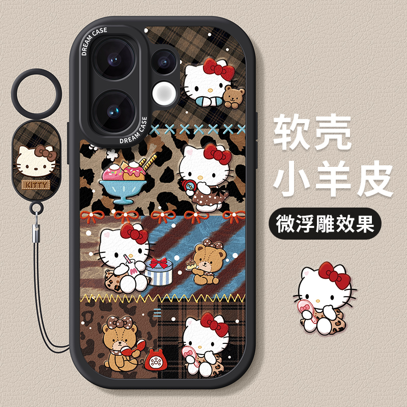 适用vivos30手机壳复古KT猫防摔