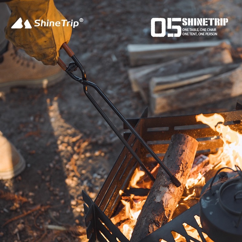山趣户外焚火钳露营炭火夹