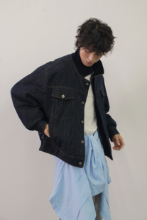 实体新款冬季潮牌高级感宽松牛仔布料羽绒服男士休闲保暖轻奢外套