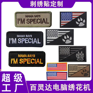 宠物狗刺绣魔术贴导盲犬背带绣花徽章DIY臂章布贴羽绒服补丁贴花