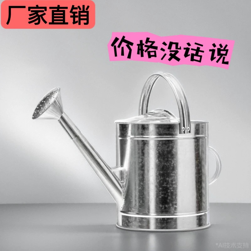加厚不锈水壶家用大容量长嘴浇花浇水浇菜淋花加油桶喷壶