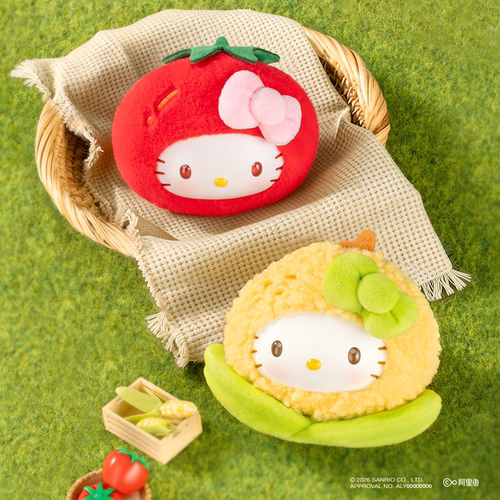 Hellokitty果蔬物语搪胶毛绒盲盒