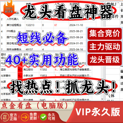 点金看盘复盘抓龙头战法选强势股短线打板工具（官方正品）
