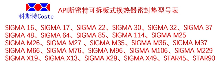 国产精品板式换热器密封垫促销通用API斯密特SIGMA丁晴NBR垫圈