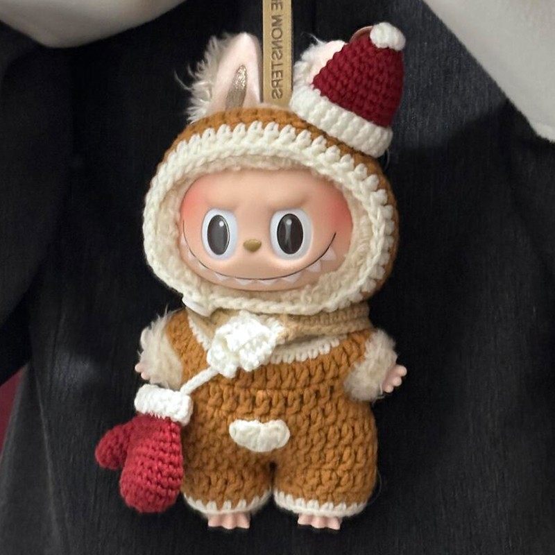 17cm泡泡玛特labubu可爱圣诞节姜饼人套装手工钩织diy毛线材料包,服饰配件/皮带/帽子/围巾,DIY编织材料包,淘宝优惠券,粉丝福利购,淘宝优惠卷