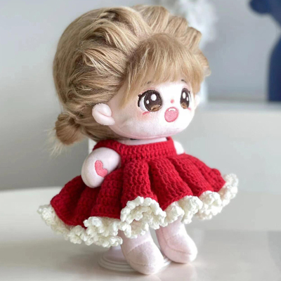 自制毛线娃衣适用20cm棉花娃娃无属性换装衣服套装材料包钩织线团