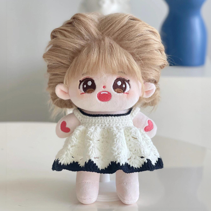 棉花娃娃雪花蕾丝裙diy编织材料包20cm手工换装娃衣公仔衣服着替