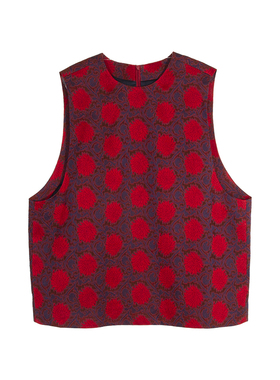 SCRT集喜瑭新中式香云纱提花马甲SFS02004