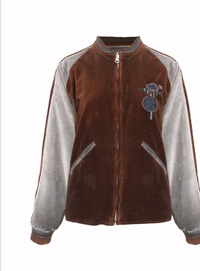 SCRT集喜瑭平绒绣花双面外套SGS155558