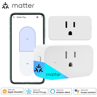 SmartThing Alexa Google Matter智能插座插头16A美规兼容Homekit