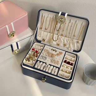 高档大容量多层珠宝首饰盒耳环项链手链戒指手镯高档防氧化收纳盒