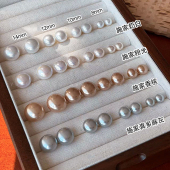 施家馒头粉光珍珠耳环女睡觉免摘高级感耳钉2025新款 精致耳饰 爆款