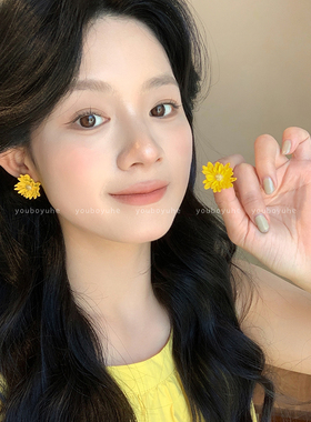 小清新雏菊花朵精致百搭耳钉