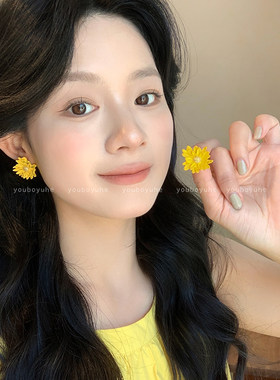 小清新雏菊花朵精致百搭耳钉