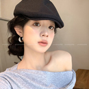 银色双层圈圈耳环女2025新款 轻奢高级感耳圈日常百搭气质素圈耳饰