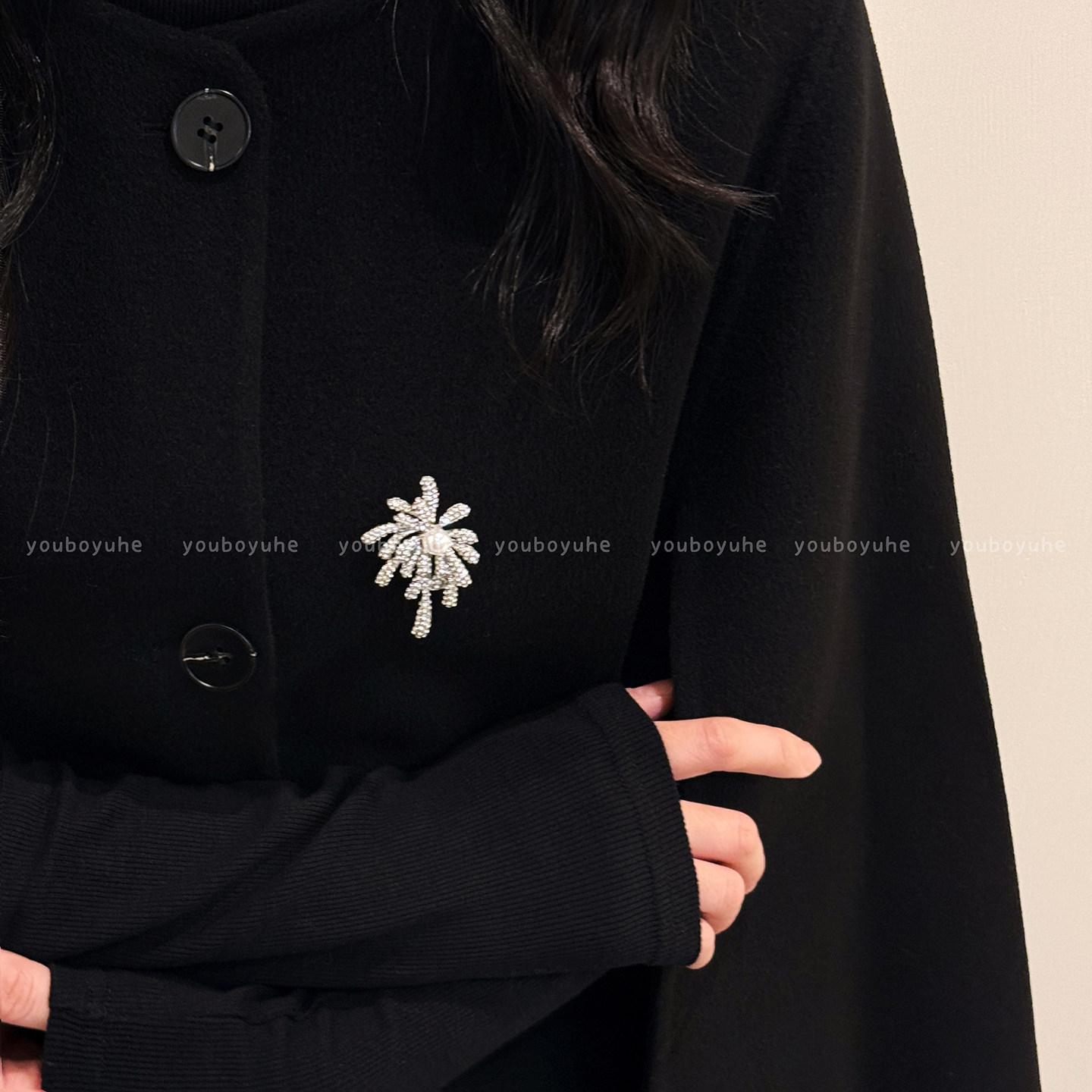 绽放美丽~珍珠烟花胸针女轻奢高端精致胸花小众毛衣大衣别针配饰