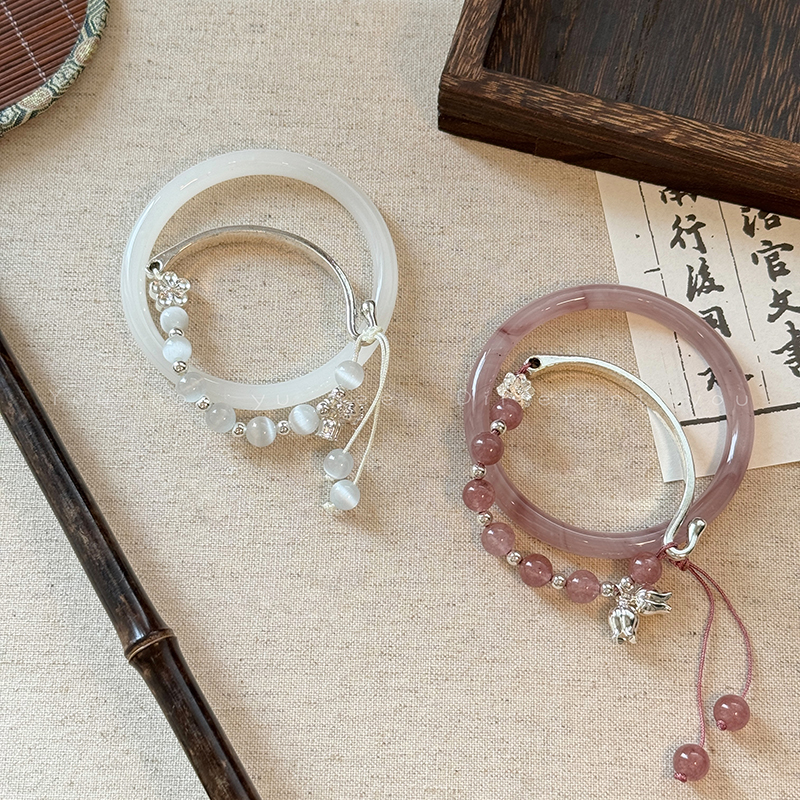 【新中式国风美】琉璃手镯女款高级感水晶手串轻奢小众汉服手饰品