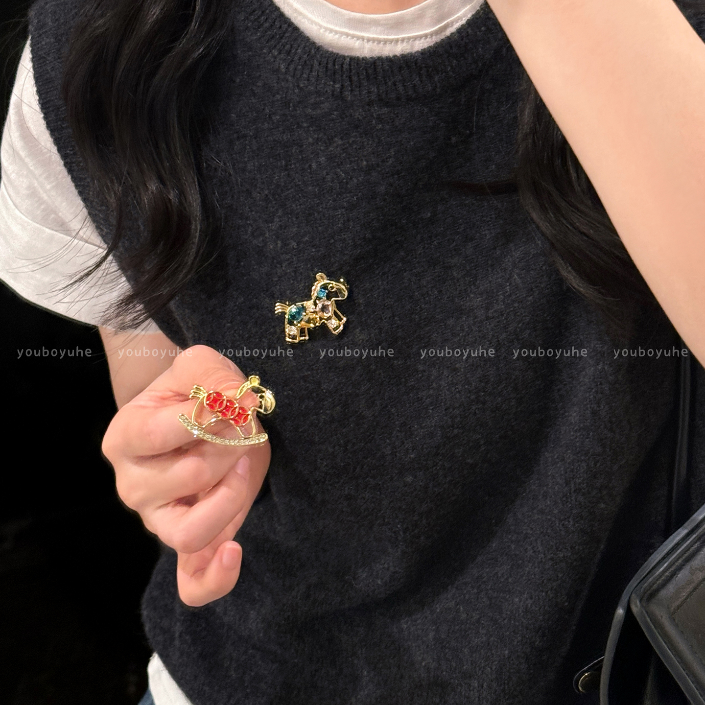 马上有钱小马胸针高级感精致别针