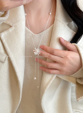 韩系烟花流苏项链个性毛衣链配饰