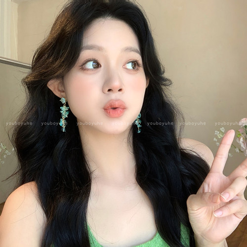 春日碎石流苏夸张绝美独特耳环