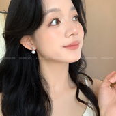 前后两戴珍珠烟花耳钉女轻奢高级感银针耳环独特设计精致耳坠耳饰