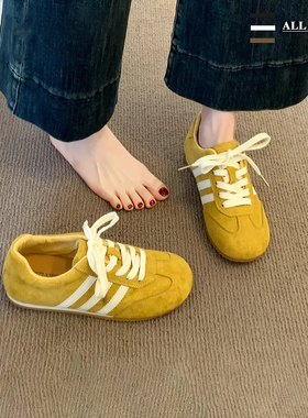 日本offcat黄色阿甘鞋女2025年新款秋季德训鞋运动休闲板鞋子