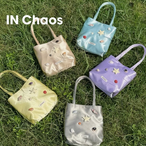 INChaos缎面海螺贝壳手提包
