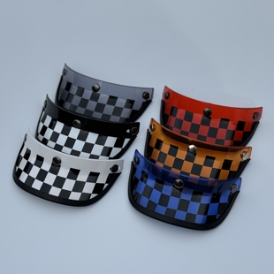 复古头盔帽檐沿黑白棋盘格penguin海鸟evo半gallop三扣式bornfree