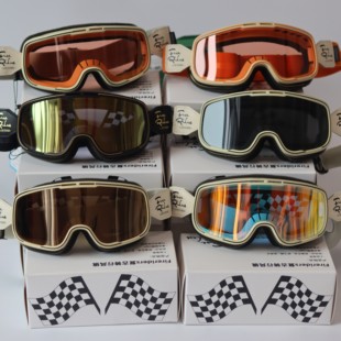 FireRiders复古风镜摩托机车骑行护目镜高清近视100%防风眼镜头盔