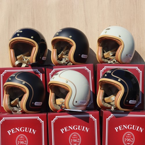 PENGUIN头盔复古半盔摩托车男女