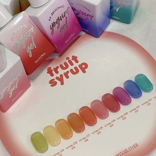 韩国进口Yogurtnail·Fruit syrup系列水果彩虹糖浆彩色甲油胶