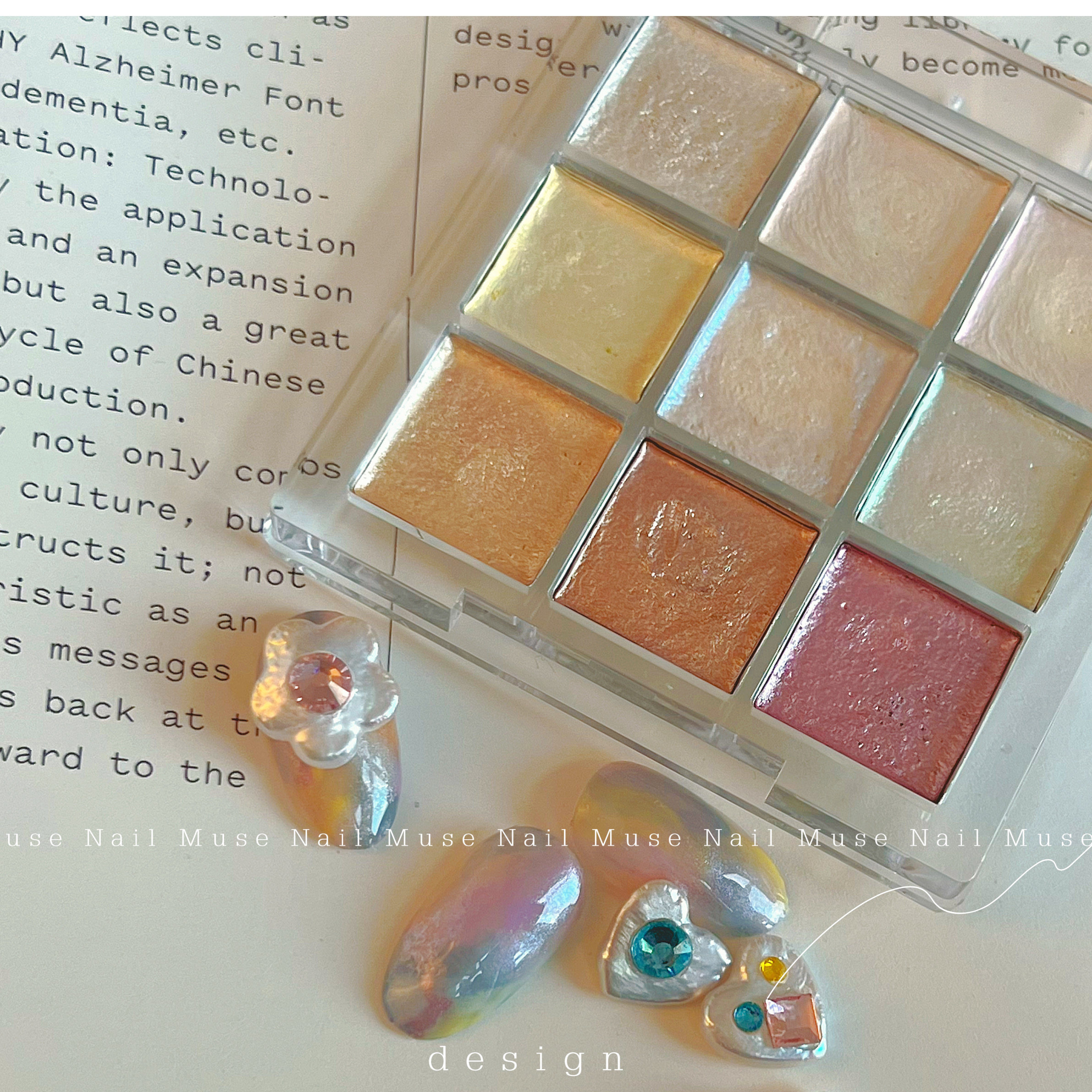 MUSE 定制烘焙珠光水彩美甲专用亚克力材质超闪偏光9色,彩妆/香水/美妆工具,美甲工具,淘宝优惠券,粉丝福利购,淘宝优惠卷