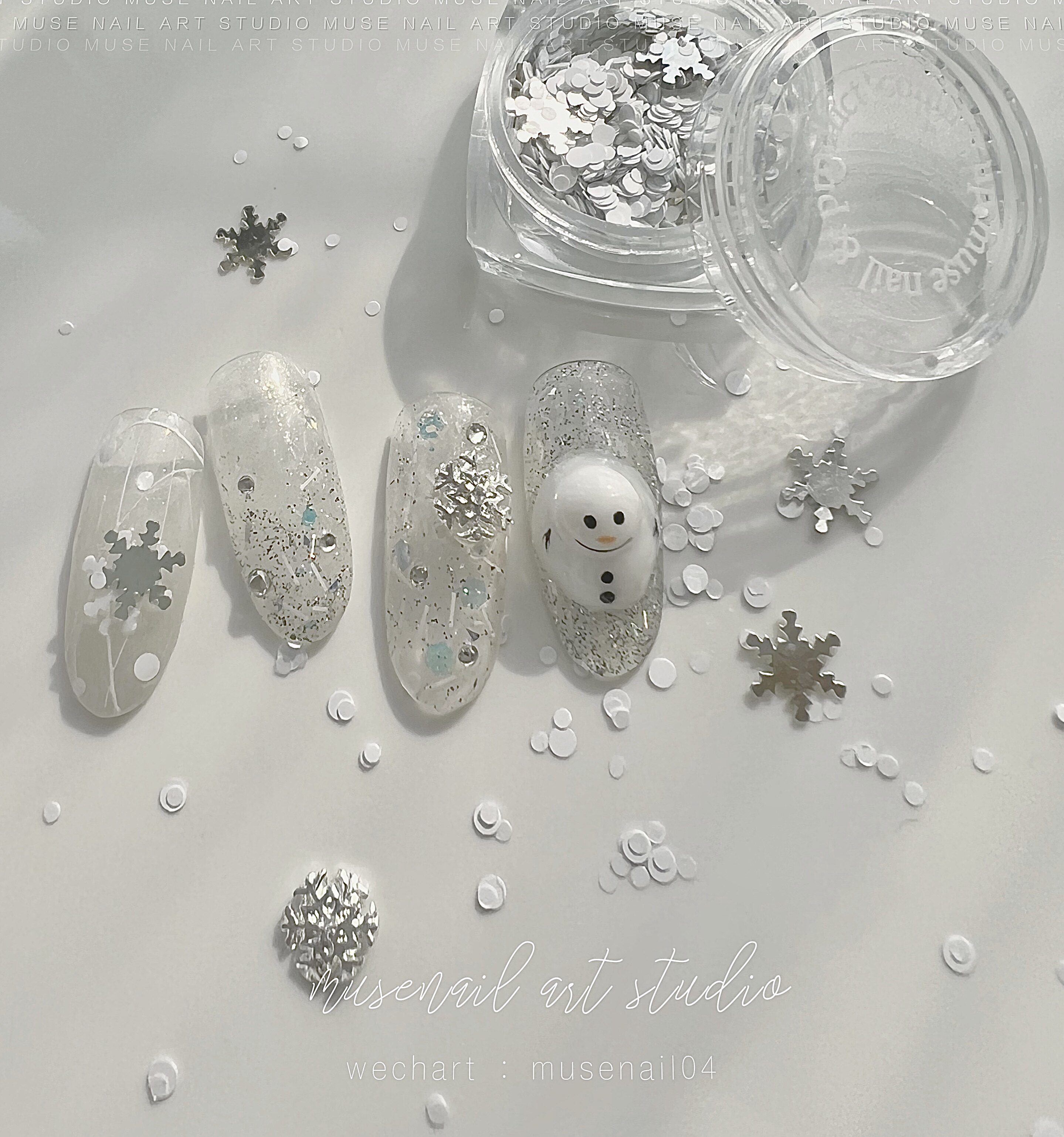 圣诞元素组合美甲饰品