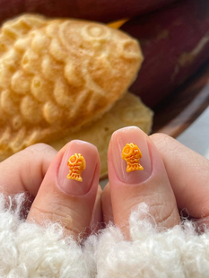 烘焙面包美甲树脂饰品面包鱼形饼干形状卡通饰品配件