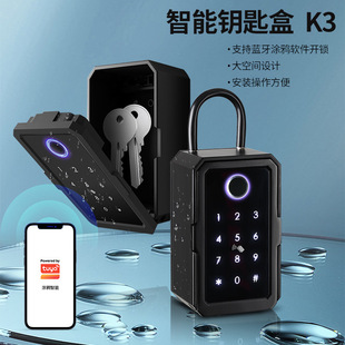 涂鸦智能通通锁蓝牙APP指纹密码盒壁挂式钥匙盒民宿临时密码锁锁